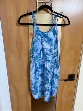 Ivivva Blue Palm-Print Girls One-Piece Dress